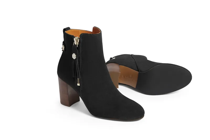 Fairfax and Favor Oakham Ankle Boots Black Suede-4